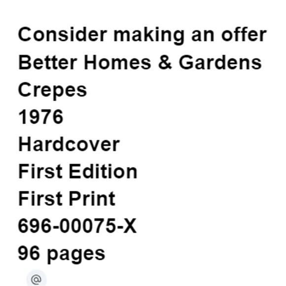 Better Homes and Gardens Crepes 1976 Hardcover First Edition First Print - Picture 2 of 8